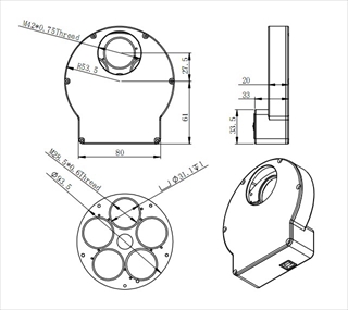 ZWO Miniưե륿ۥ롡USB, 51.25,531mmѡˡ